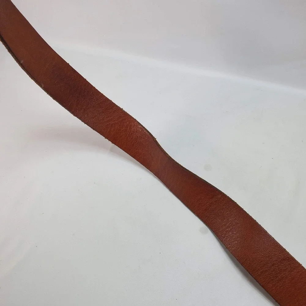 Vintage Fossil Brown Leather Belt Silver Buckle Men's Size 40/100 Jeans Cowboy